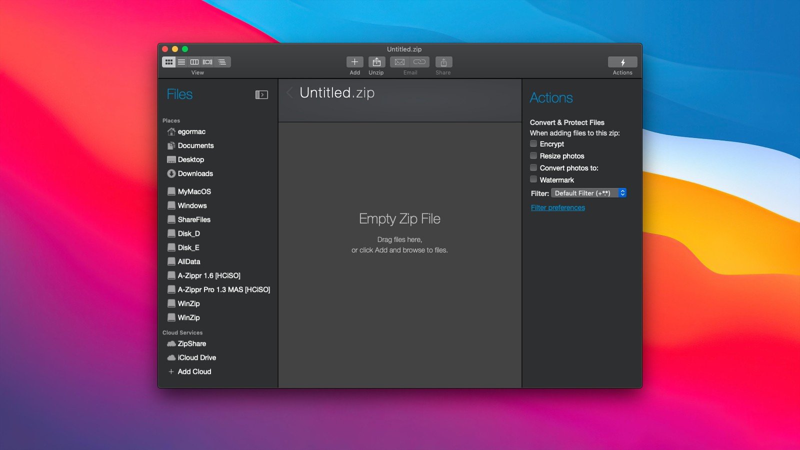 WinZip Mac Pro screenshot 1